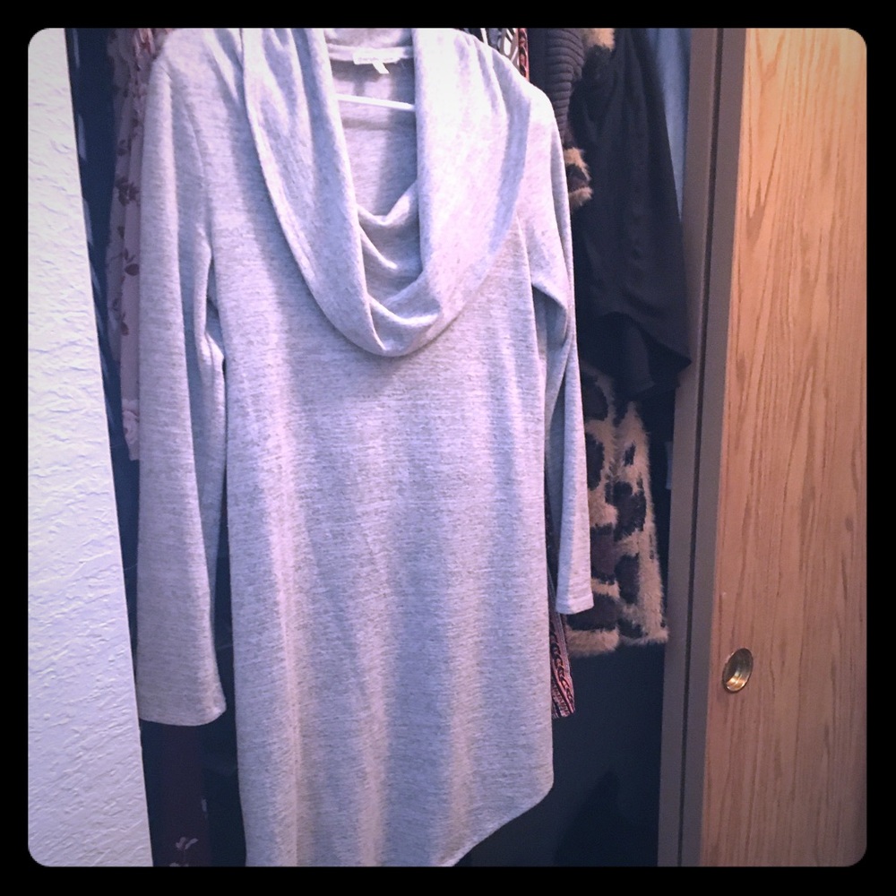 Grey sweater dress